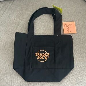 Trader Joe's mini Black Tote Bag (b2)